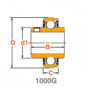 Roulement de palier 1020-20 G