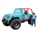 Jeep Cross Country racer bleue avec conducteur