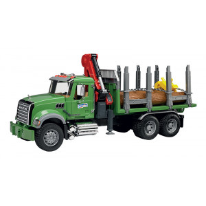 Camion forestier MACK Granite avec chargeur et 3 troncs
