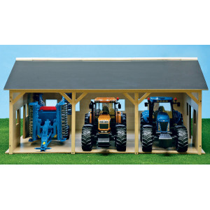 Hangar en bois pour 3 tracteurs