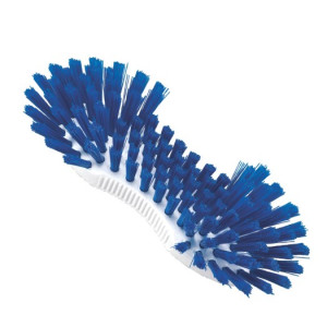 Brosse de laiterie blanche et bleue 22 cm