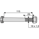 Boulon TH 16 x 115 pour broyeur ROUSSEAU Ref 595207