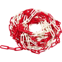 Chaine de balisage PVC rouge/blanc 8 mm