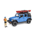 4x4 Jeep Wrangler Rubicon Unlimited avec kayak et figurine kayakiste
