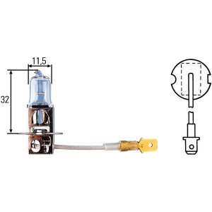 Ampoule, projecteur de travail Hella 12 V H3 55 W Ampoule, projecteur de travail Hella 12 V H3 55 W