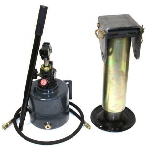 Kit béquille hydraulique 5.7T + pompe + flexible + levier Kit béquille hydraulique 5.7T + pompe + flexible + levier