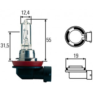 Ampoule, projecteur principal Hella 12V H9 65W Ampoule, projecteur principal Hella 12V H9 65W