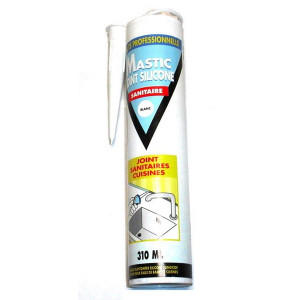 Mastic silicone blanc